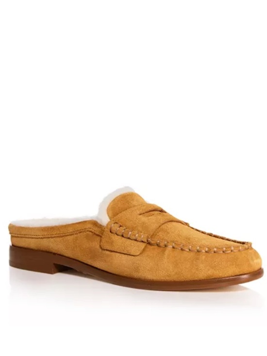 rag & bone Shoes - Rag & Bone Shearling Lined Carter Mules Suede Loafers size 39 / 9 US